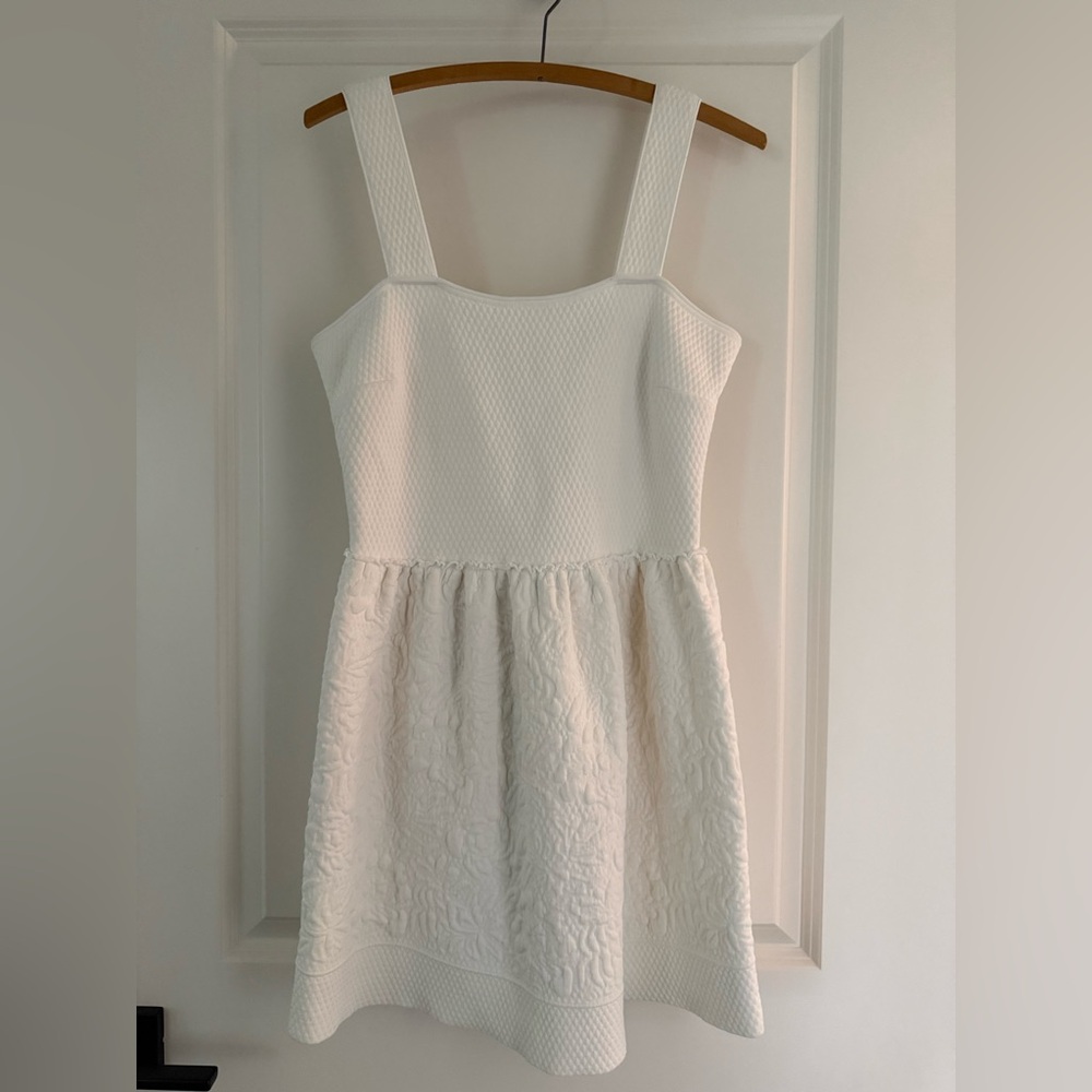 Valentino sleeveless matelasse textured mini dress